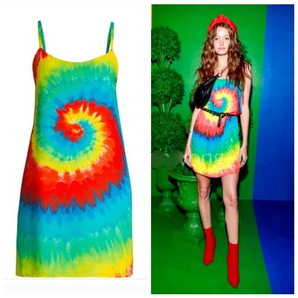 ALICE + OLIVIA EMMIE TIE DYE MINI DRESS SIZE SMALL - Picture 3 of 16